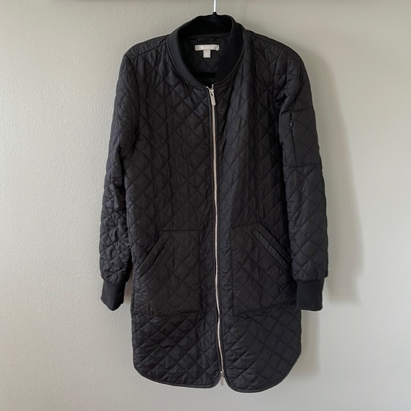 Zella Longline Quilted Bomber Jacket 